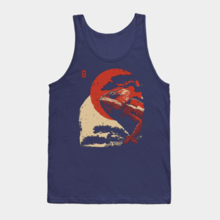 Ukiyo-e Chameleon - Japanese Retro Reptile Art Tank Top