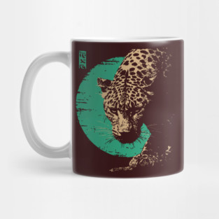 Retro Lynx Art - Japanese Style Wild Cat Mug