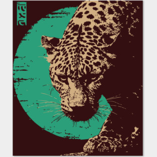 Retro Lynx Art - Japanese Style Wild Cat Posters and Art