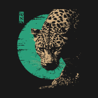 Retro Lynx Art - Japanese Style Wild Cat T-Shirt