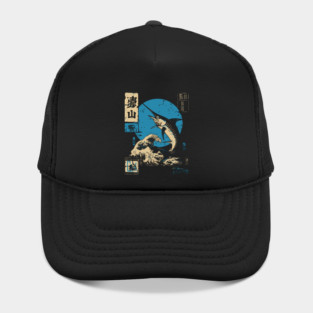 Japanese Wave Marlin - Ukiyo-e Fishing Art Hat