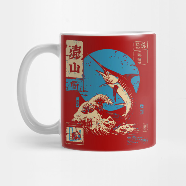 Japanese Wave Marlin - Ukiyo-e Fishing Art by TuncGK