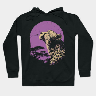 Retro Cheetah - Japanese Vaporwave Big Cat Hoodie