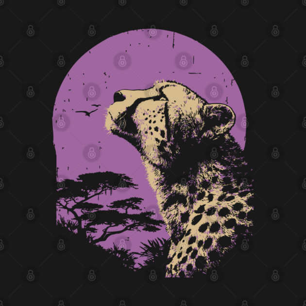 Retro Cheetah - Japanese Vaporwave Big Cat by TuncGK