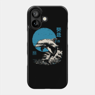 Retro Dolphin - 90s Style Japanese Wave Art Phone Case
