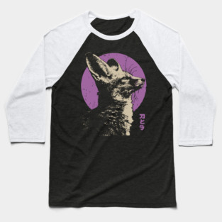 Mystical Fox - Japanese Vaporwave Kitsune Baseball T-Shirt
