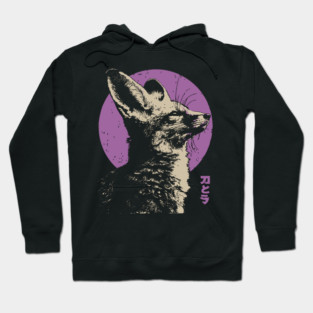 Mystical Fox - Japanese Vaporwave Kitsune Hoodie