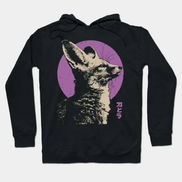 Mystical Fox - Japanese Vaporwave Kitsune Hoodie by TuncGK