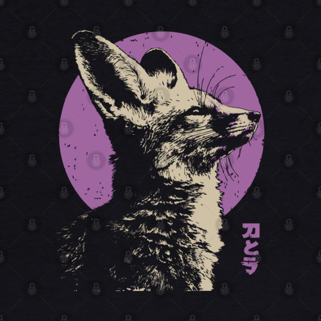 Mystical Fox - Japanese Vaporwave Kitsune by TuncGK