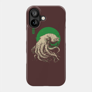 Emerald Octopus - Japanese Retro Sea Monster Phone Case