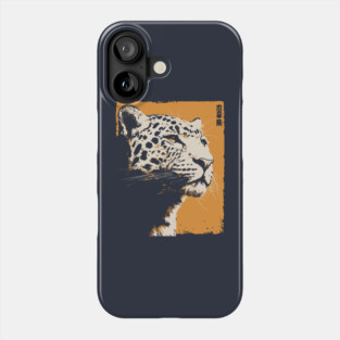 Vintage Snow Leopard - Japanese Style Mountain Cat Phone Case