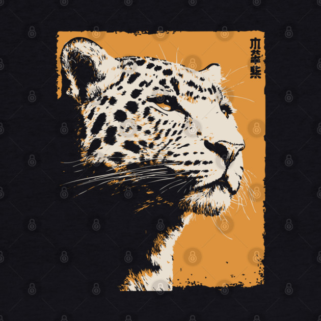 Vintage Snow Leopard - Japanese Style Mountain Cat by TuncGK