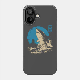 Great White Shark - Japanese Ukiyo-e Wave Art Phone Case