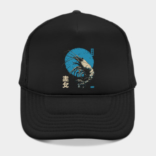 Ukiyo-e Shrimp - Quirky Japanese Seafood Art Hat