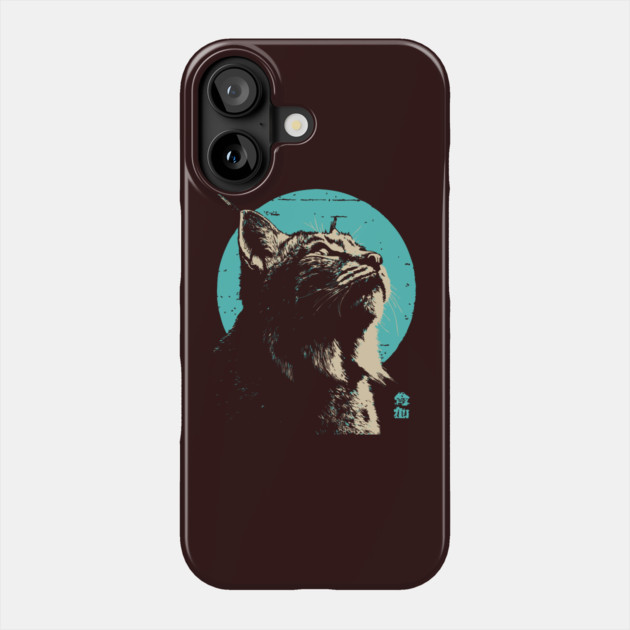 Retro Lynx Art - Japanese Style Wild Cat Phone Case by TuncGK