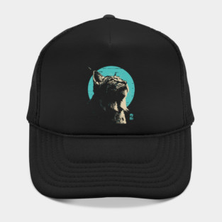 Retro Lynx Art - Japanese Style Wild Cat Hat