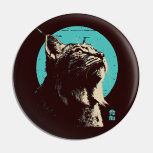 Retro Lynx Art - Japanese Style Wild Cat Pin