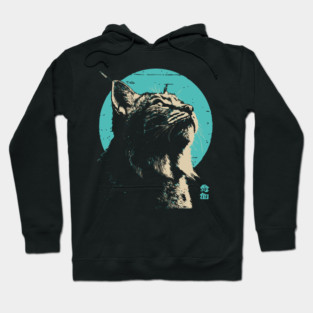 Retro Lynx Art - Japanese Style Wild Cat Hoodie