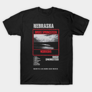 BRUCE SPRINGSTEEN - NEBRASKA || ALBUM TRACKLIST || T-Shirt