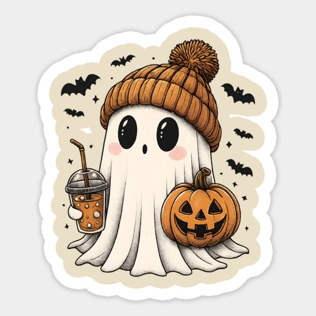 Cute Ghost Halloween Magnet by UrbanLifeApparel