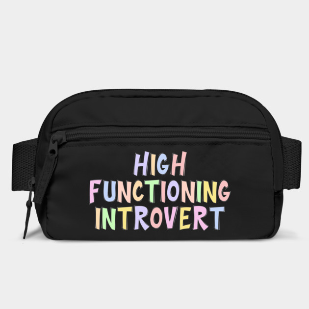 High Functioning Introvert, in colorful quirky font by Luxinda