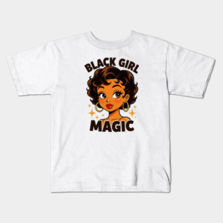 Cute Black Girl Magic Kids T-Shirt