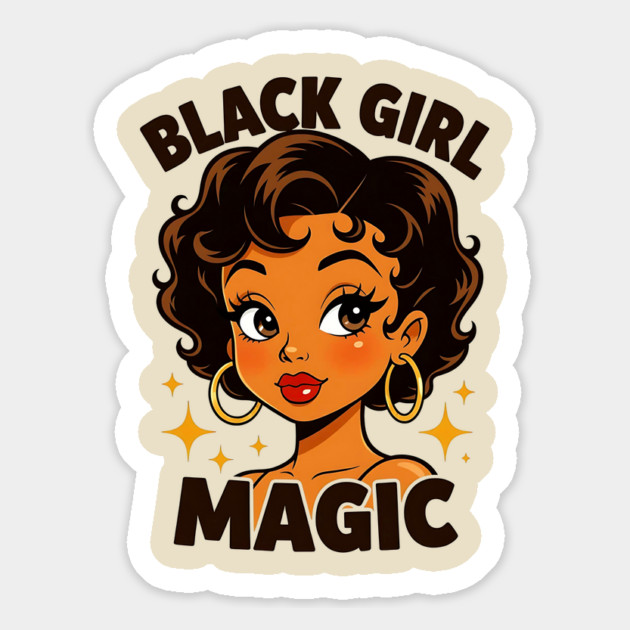 Cute Black Girl Magic Magnet by UrbanLifeApparel