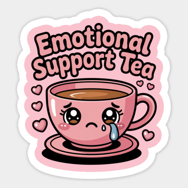 Emotional Support Tea Magnet by UrbanLifeApparel