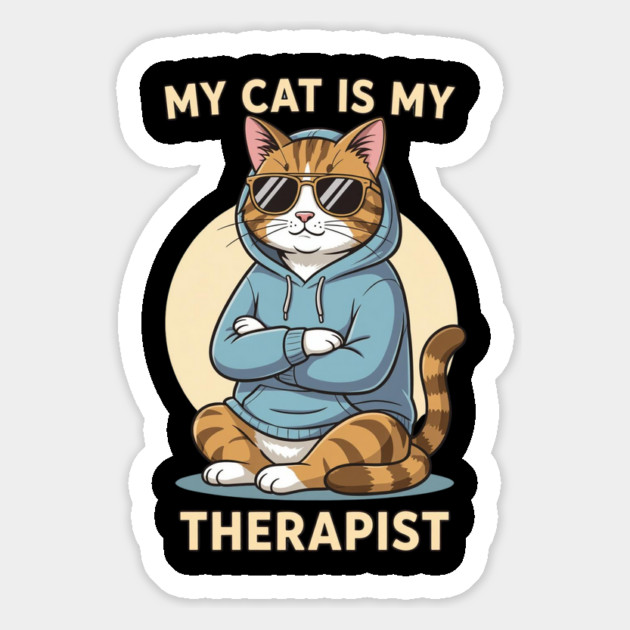 My Cat is My Therapist Magnet by UrbanLifeApparel