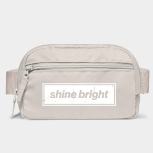 Shine Bright Oasis Distressed Typography – Bold Positive Message Design Bag