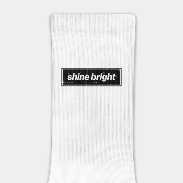 Shine Bright Oasis Distressed Typography – Bold Positive Message Design Black by Butter Creative