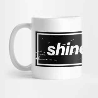 Shine Bright Oasis Distressed Typography – Bold Positive Message Design Black Mug