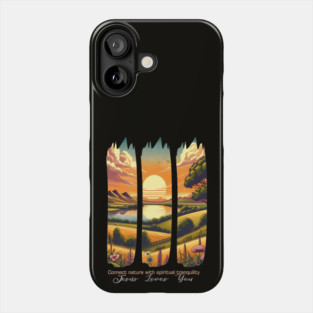 Inspiring design idea Jesus with vintage nature, bible quote, shirt for women summer Phone Case