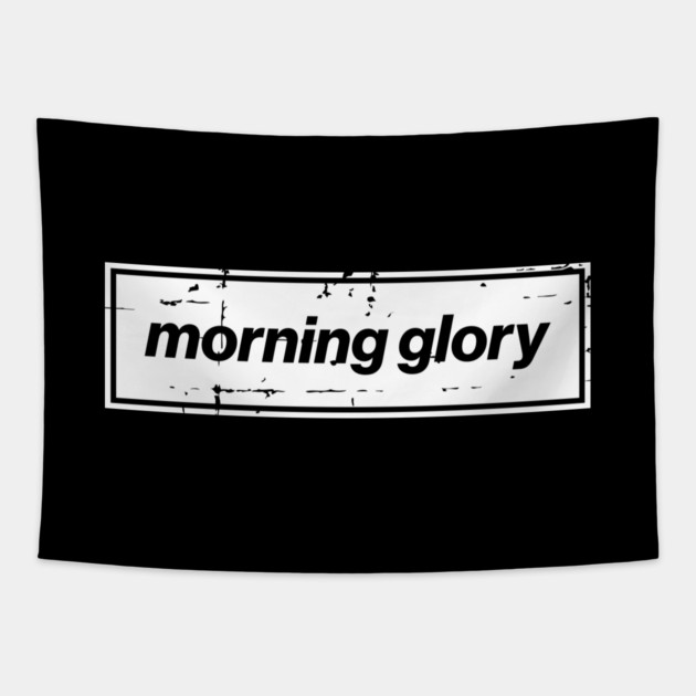 Morning Glory - The Mancunian Oasis Indie Anthem White Tapestry by Butter Creative