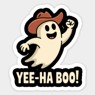 Yee-Ha Boo Cowboy Ghost Magnet