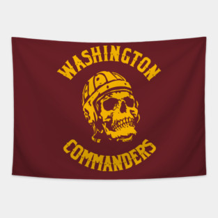 Commanders Skull Tapestry