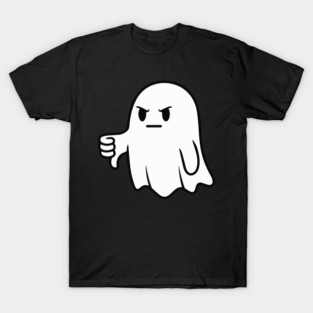 Not Impressed – Ghost of Disapproval Thumbs Down T-Shirt