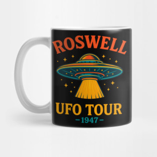 Roswell UFO Tour 1947 Vintage Alien Halloween Mug