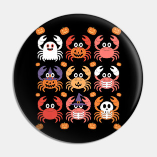 Halloween Crab Ghost Pumpkin Vampire Animal Halloween Pin
