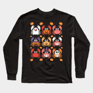Halloween Crab Ghost Pumpkin Vampire Animal Halloween Long Sleeve T-Shirt