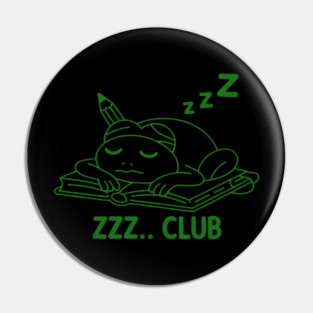 Kawaii Sleeping Frog School Homework Harajuku Japanese Sleep Pin