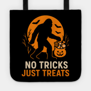 No Tricks Just Treats Bigfoot Halloween Costume Graphic Tote