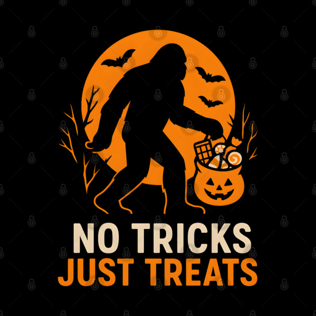 No Tricks Just Treats Bigfoot Halloween Costume Graphic by MakerMind8.2