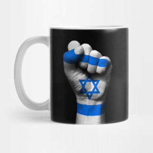 Flag of Israel on a Raised Clenched Fist Mug