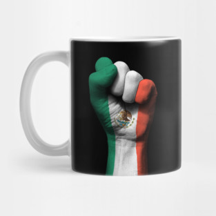 Flag of Mexico on a Raised Clenched Fist Mug