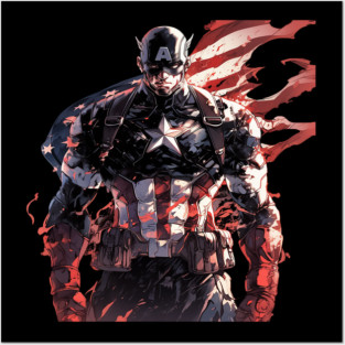 captain america Posters and Art