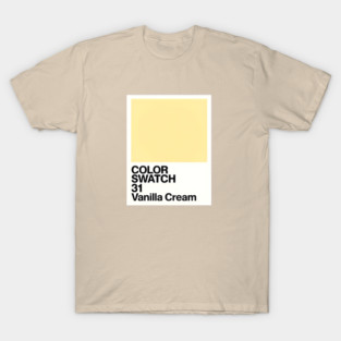 Vanilla Cream Soft Yellow Color Swatch Minimalist Design T-Shirt