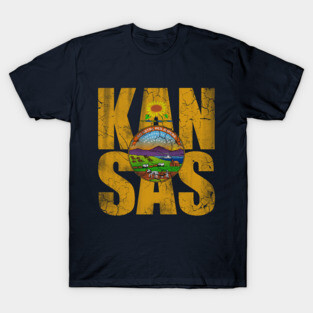 Kansas Flag Stacker T-Shirt