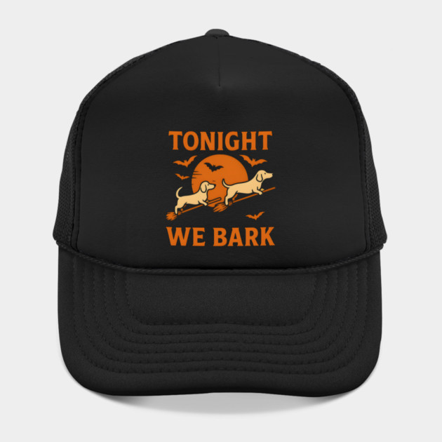 Tonight We Bark Funny Dachshund Halloween Artwork by MakerMind8.2