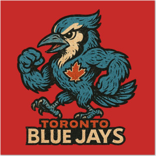 Blue Jays Retro Comic book Style Logo Posters and Art